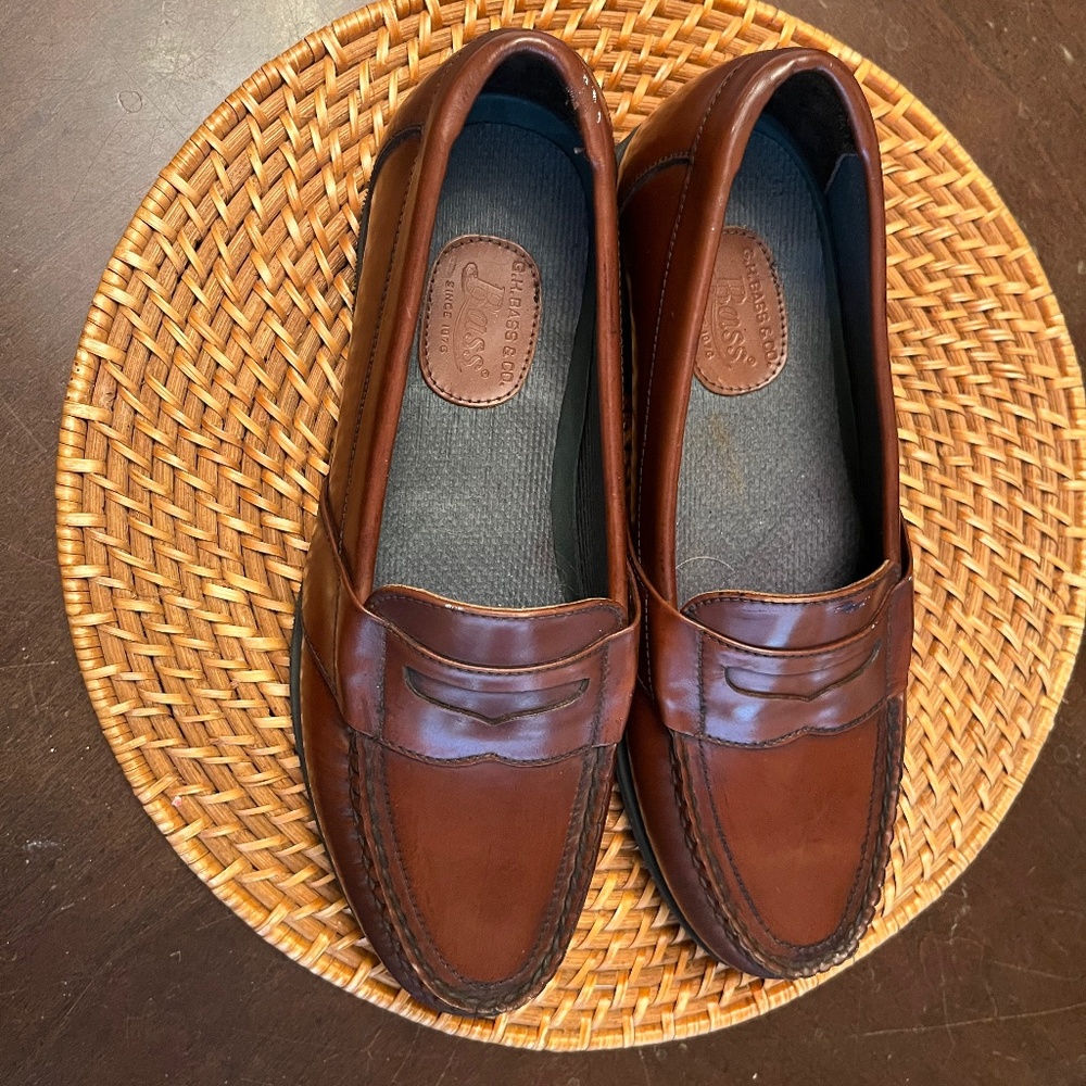 MEN'S SHOES, BROWN LEATHER